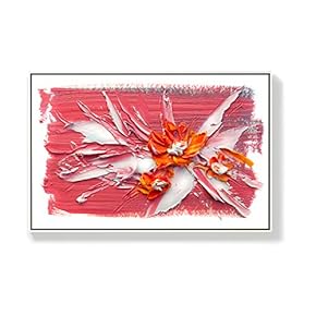 Framed Canvas Home Artwork Decoration Oil Flowers Canvas Wall Art for Living Room, Bedroom - 16x24 inches
