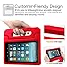 Fintie Shock Proof Case for All-New Amazon Fire 7 Tablet (7th Gen, 2017) - Kiddie Series Light Weight Convertible Handle Stand Kids Friendly Cover, compatible with Fire 7 (5th Gen, 2015), Red