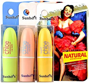 Sunherb Vitamin honey moisturizing lip balm 3 Pack 0.12oz–-With Vitamin A,Vitamin C,Vitamin E–-lock the nutrition and moisture&improve dry cuticles (Colorful)