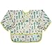 Bumkins Sleeved Bib for Girl or Boy, Baby and Toddler for 6-24 Mos, Essential Must Have for Eating, Feeding, Baby Led Weaning Supplies, Long Sleeve Mess Saving Food Catcher, Soft Fabric, Cactus Green
