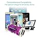 Car Charger Adapter, LED Glow Dual Smart USB Ports, Universal for Mobile Device,iPhone 7 7 Plus,6 6s,6s Plus,SE 5s,Samsung Galaxy S7,S6,S6 Edge,S6 Active,Note 5 4 3,Nexus 7 6(Color Light)