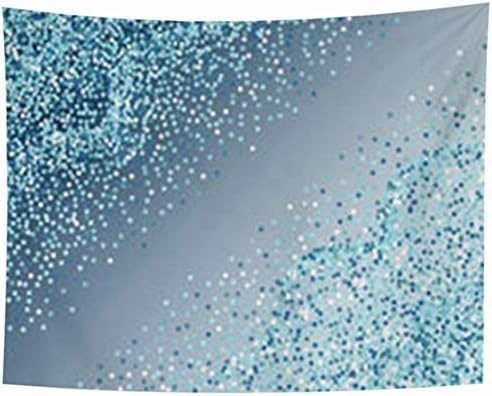 NOWCustom Tapestry Wall Hanging, 60 x 50 Inches Cold Falling Snow Merry Christmas Happy Ice Blue Holiday Snowflake Pattern Snowflakes Blizzard Dot Tapestries, Decor for Home Bedroom Living Room Dorm