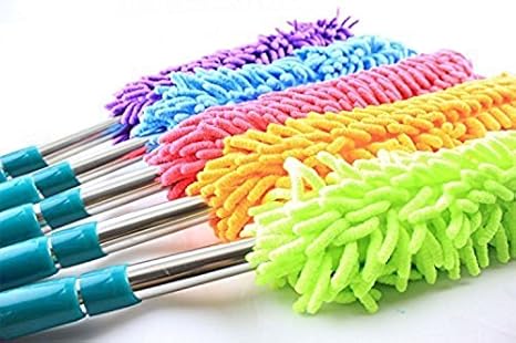 Z.M Generic Multipurpose Microfiber Cleaning Duster with EXTENDABLE Telescopic Wall Hanging Handle - For Household, Cars, Window, Furniture, Home Appliances etc Industrial Pars Machinaery 1 Peace.