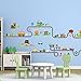Amaonm Removable Cute Cartoon Kids Room Wall Decal DIY Vinyl City Car Circled Curved Road Wall Stickers Decor for Children Babys Bedroom Studyroom Playroom Nursery Room School (A+B)