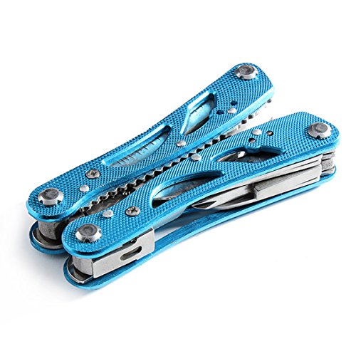 Click Here to See More Images Blue JEEP Multi-functional Pliers Screwdriver Knife Wire Cutter Bottle Opener Tools Set with 11pcs Replaceable Screwdriver bits