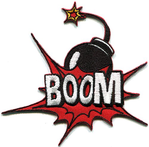 BOOM! cherry bomb M-80 comics retro new embroidered applique iron-on patch