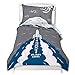 Twin Rocket Reversible Duvet Cover Set with 1 Pillowcase for Kids Bedding - Double Brushed Microfiber by Where The Polka Dots Roam (68
