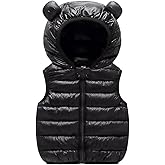 AIWUHE Baby Boys Girls Hooded Puffer Vest Winter Lightweight Sleeveless Bear ears Zipper Up Jacket
