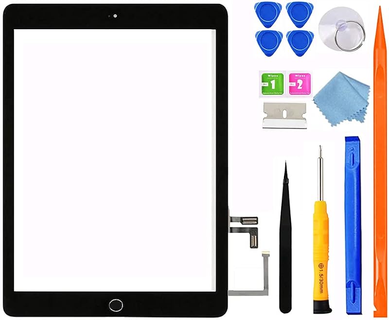 JPUNG iPad 5 5th Gen A1822 A1823 9.7" Touch Screen Digitizer Replacement Kit NO