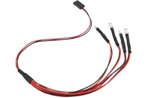 01 02 015 RC Car LED Lights, 5-9V Simulation 2 White 2 Red RC Truck LED Lights Attractive for Axial Scx24