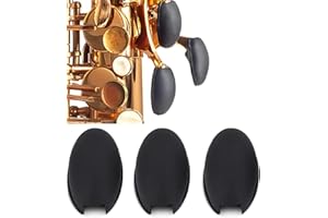 KooingTech 3PCS Saxophone Rubber Thumb Rest, Silicone Thumb Rest Palm Key, Black Saxophone Key Pad for Alto Tenor Soprano Sax Key Pad Accessories