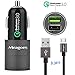 Meagoes Fast Micro USB Car Charger, Compatible Moto E5 Play / E5 Plus / E4 Plus / E4, Moto X3 / X Play/X Force/X Style/X Pure/Droid Turbo Motorola Phone, 15W Rapid Quick Charge 3.0 Car Power Adapter