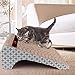 PrimePets Cat Scratcher Cardboard with Catnip, Removable Cat Scratching Pad with Ball, 2-in-1 Corrugated Cat Scratch Lounge Sofa Refill