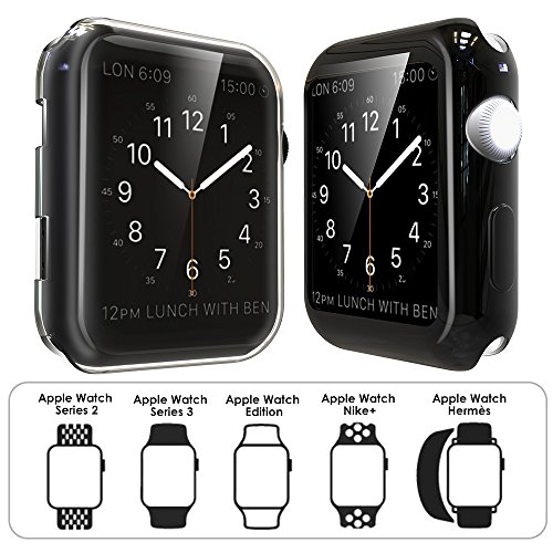 Simpeak Soft Screen Protector Bumper Case Compatible with Apple Watch 42mm Series 3 Series 2, Pack o - //coolthings.us