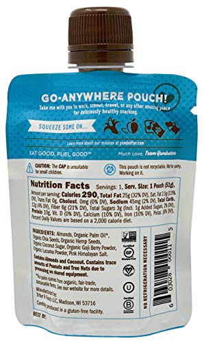 Superfood Almond Butter Packets by Yumbutter, Individual Snacks, Gluten Free, Vegan, Non-GMO, 1.8oz Packet (Pack of 10) - Thumbnail 2