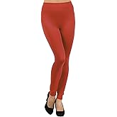 YELETE Fashionmic Women Winter Soft Fleece Lined Legging - Many Colors (Copper)