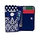 RCA M1 Case,Universal Wallet Clutch Bag Carrying Fold Leather Smartphone Case with Buckle Card Slot for RCA M1 4.0 Inch-Blue Bowknot Style