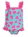 BeautyIn Baby Girls Cute Fruits Ruffle One Piece Swimming Costume Swimwear, Blue, 0-6 Months