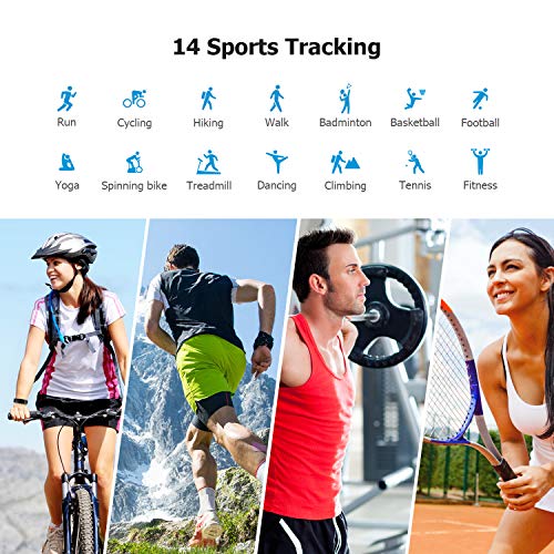 LETSCOM Fitness Tracker HR, Color Screen Activity Tracker with Heart Rate Monitor and Sleep Monitor, IP68 Waterproof Pedometer Watch, Step Counter, Calorie Counter for Women Men Kids - Thumbnail 4