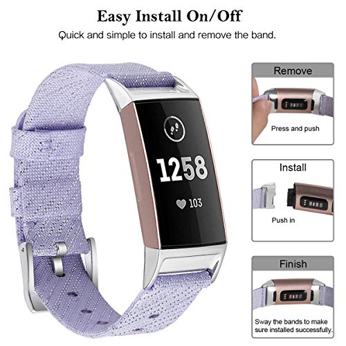 image for hooroor Woven Fabric Breathable Replacement Bands Compatible for Fitbi