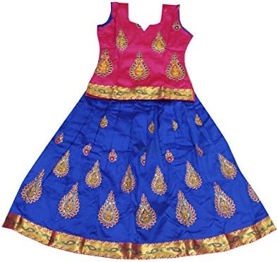 Kanakadara Baby-Girls Polyester Lehenga Choli