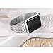 Secbolt Bling Bands Compatible with Apple Watch 38mm 40mm Iwatch Series 6/5/4/3/2/1/SE Stainless Steel Hollowed-out Replacement Wristband, Silver