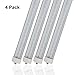 CNSUNWAY 8FT LED Bulbs, 45W 5400LM 6000K Super Bright, T8 T10 T12 FA8 Single Pin LED Tube Lights, Clear Cover, Ballast Bypass, 8 Foot LED Bulbs to Replace Fluorescent Light Bulbs (Pack of 4)