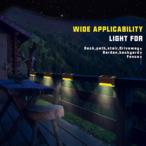 INCX Solar Deck Lights, 16 Pcs Solar Powered Step Dock Lights Outdoor Waterproof Lighting for Railings, Patio, Stair, Yard, Path and Driveway (Warm White) - Thumbnail 4