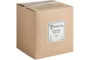 Brooksie Naturals - Grass-Fed Beef Tallow 50 lb. - Food Grade - Good for Cooking, Baking, Frying, Soap, Skincare