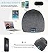 Bluetooth Winter Beanie Headphones, Knit Hat Slouchy Skullies Cap & Touchscreen Gloves Mitts Great Gift, Wireless Stereo Heatsets Speaker Microphone and Volume Control(Gray)