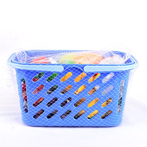 YIFAN 23Pcs Plastic Cutting Toys, Fruit Vegetables Cutting Toy Early Development and Educational Toy for Baby Children Kids(Color Random)