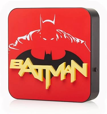 Candeeiro de secretária Batman para parede, luminária ambiente para quarto, casa, escritório, trabalho, produto oficial do Batman