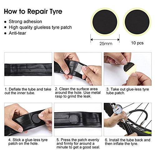 GZQ Pressure Fork Pump Mountain Bike Tyre Inflator Ball Pump for Bicycle Cycling - Thumbnail 4