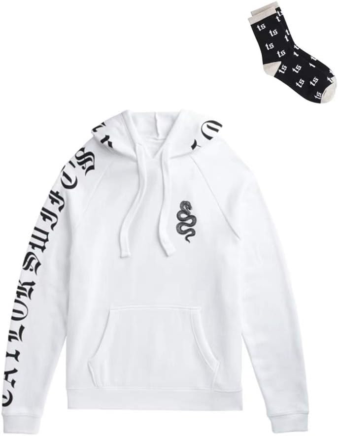 LHK Reoutation Series White Snake Hooded Sweater Jacket with Hat Coat Sweatshirt Sweater Men and Women Couples Hooded