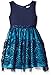 Sweet Heart Rose Girls' Little Sleevless Knit to Mesh Dress with 3D Flower Details