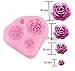 Longzang Flowers Silicone Fondant Sugar Craft Mold, Small, Pink