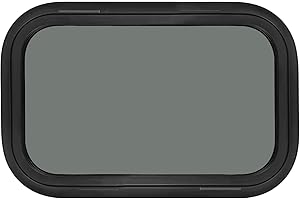 OUTPRIZE Fixed RV Window, 21" W x 14" Tinted Window Replacement for RV Camper Caravan Motorhome with Trim Ring, Suitable for 7/8" or 1-1/4" and Slightly Thicker Up to 1/16" Walls, DOT Approved