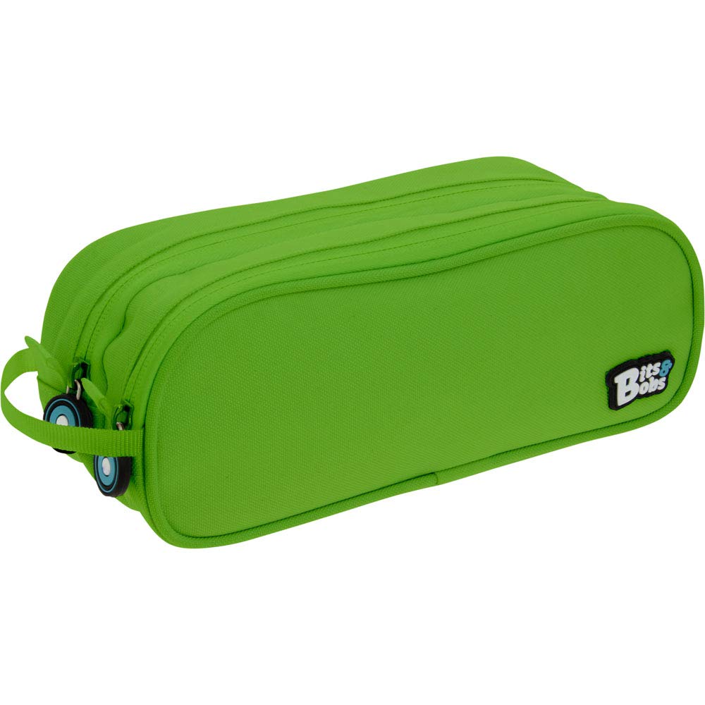Grafoplás 37543920 Double School Case, Green, 24.5 x 9.5 cm, Bits & Bobs
