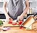 Deik Knife Set 6-Piece High Carbon Stainless Steel with Pakka Wood Handle, Rotatable Block Set for Recipe and Laptop