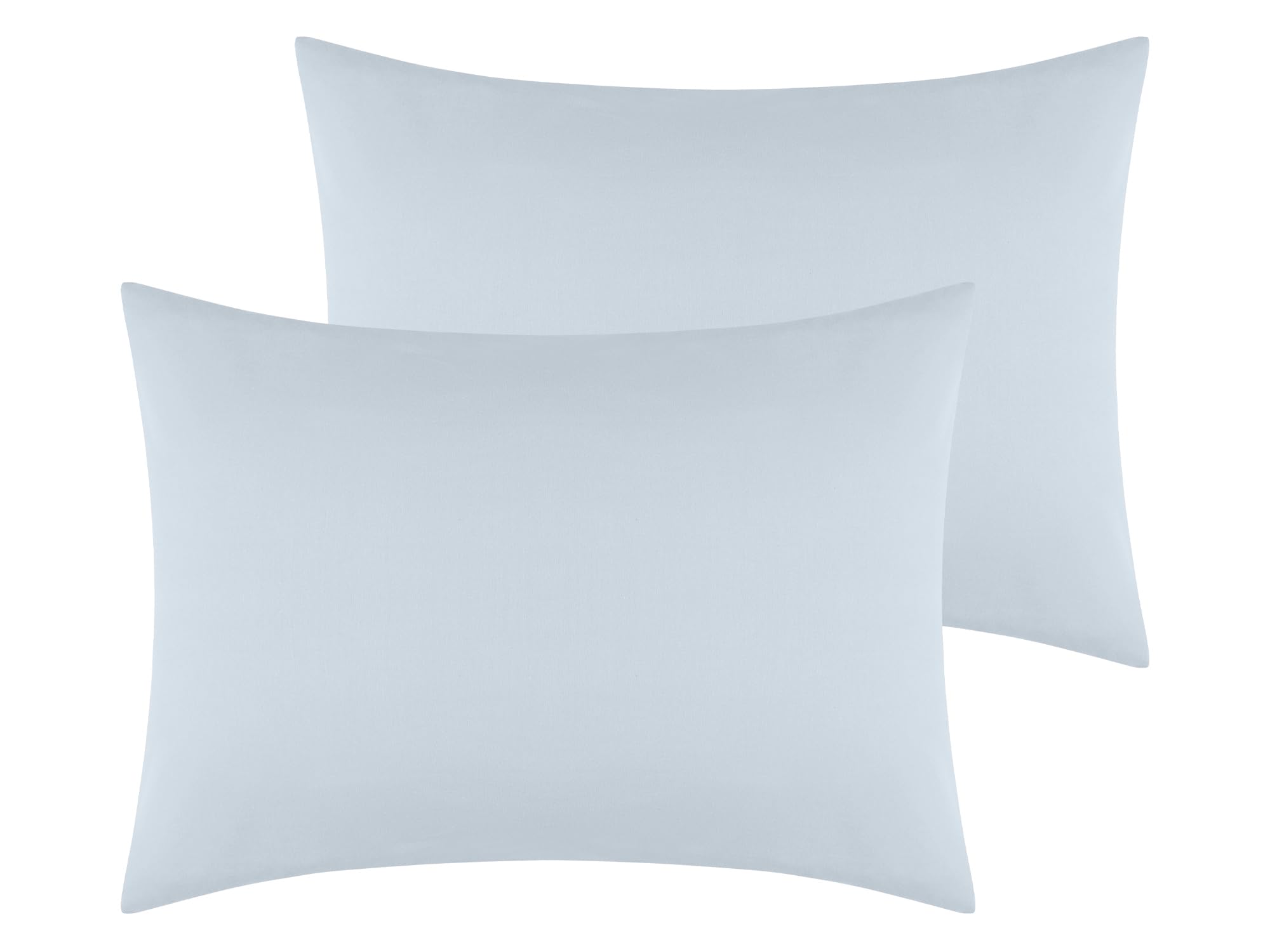 uxcell Cotton Pillowcases Covers with Envelope Closure for Softness and Durable Standard Set of 2 Light Blue Queen (51x76cm)