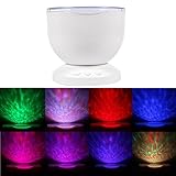 Ocean Wave Red, Blue & Green LED Light Projector Night Light & MP3/iPhone Speaker