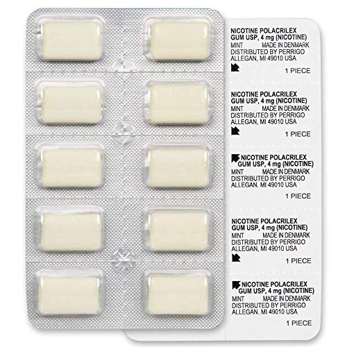 Amazon Basic Care Nicotine Gum 4 Mg Stop Smoking Aid, Cool Mint, 160Count