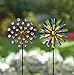 Bits and Pieces - Set of Two (2) Dots and Paddle Mini Wind Spinners - Decorative Kinetic Wind Mills - Unique Outdoor Lawn and Garden Décor, Lawn Ornaments