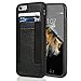 iPhone 6/6s Wallet Case, ZVE iPhone 6s case Card Holder, iPhone6 case with Credit Card Holder & ID Card Slot-Apple iphone6/6s-Durable Shockproof Cover for Apple iPhone6 Black-Black
