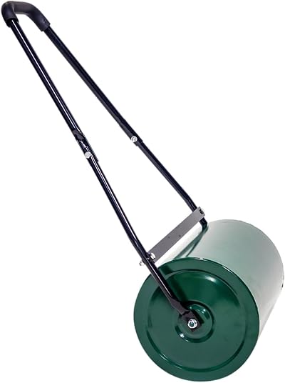 eSkde Garden Lawn Roller 30L Galvanised Steel Fill Water or Sand Heavy Duty