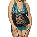 ManxiVoo Fashion Women Sexy Lace Underwear Plus Size Uniforms Bandage Halter Top Temptation Lingerie (XXL, Black)