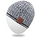 Rotibox Mens Womens Bluetooth Beanie Hat Cap w/Wireless Stereo Speaker Headphones, Microphone, Hands Free and Rechargeable Battery Compatible with Cell Phones, iPhone, iPad, Tablets, Android - Black