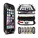 iPhone 6s Plus Case,PERSTAR Shockproof Dust/Dirt/Snow Proof Aluminum Metal Gorilla Glass Protection Case Cover for Apple iPhone 6 Plus/iPhone 6s Plus (Black)