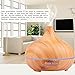 Aromatherapy Diffuser - 550 mL Remote Control Essential Oil Defusers Electric Ultrasonic Cool Mist Humidifier Air Purifier 7 Color LED light 4 time-setting Wood Grain Whisper-Quiet