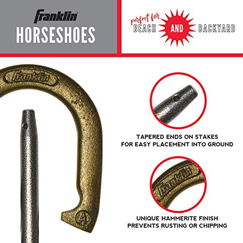 Franklin Sports Horseshoe Set Steel Horseshoes and Stakes Official